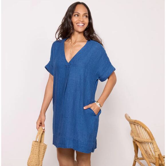 faherty linen dress Macey Maxi Dress - Summer Pearl Blossom